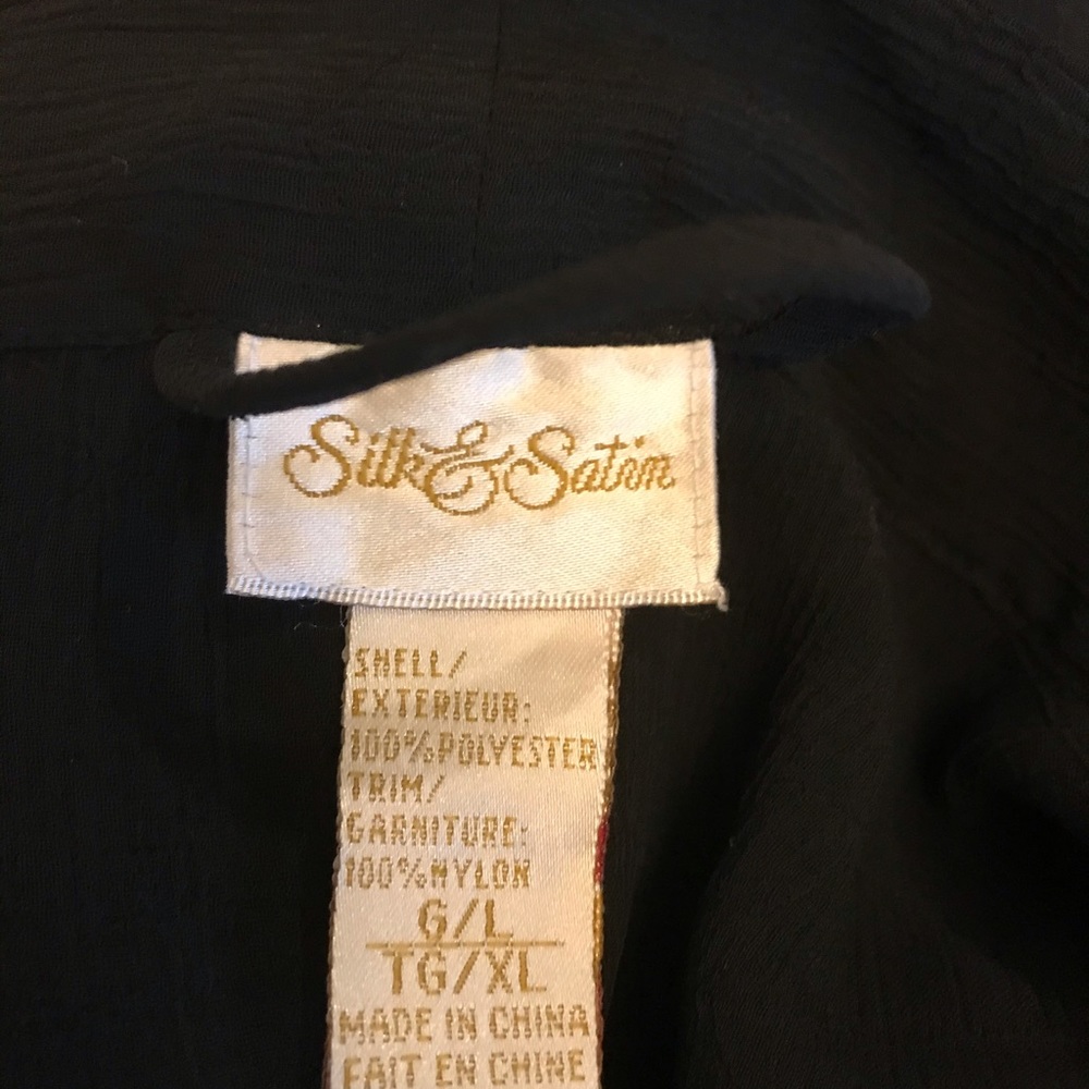 Silk & Satin Sheer Robe - Picture 4 of 4